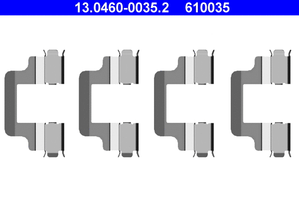 13.0460-0035.2 ATE Комплектующие, колодки дискового тормоза (фото 1)