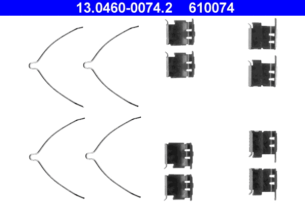 13.0460-0074.2 ATE Комплектующие, колодки дискового тормоза (фото 1)
