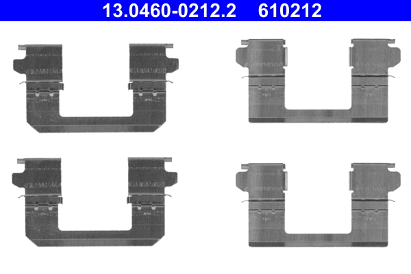 13.0460-0212.2 ATE Комплектующие, колодки дискового тормоза (фото 1)