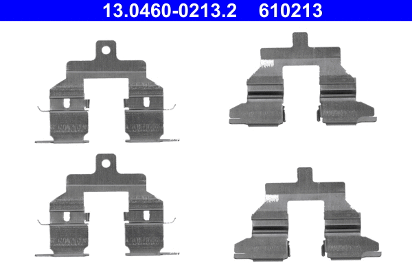 13.0460-0213.2 ATE Комплектующие, колодки дискового тормоза (фото 1)