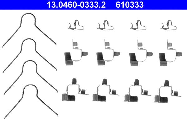 13.0460-0333.2 ATE Комплектующие, колодки дискового тормоза (фото 1)