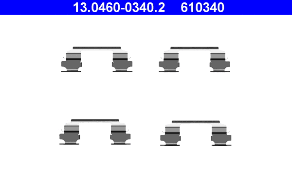 13.0460-0340.2 ATE Комплектующие, колодки дискового тормоза (фото 1)