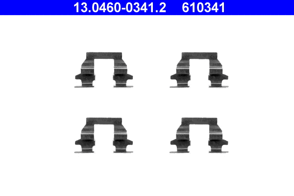 13.0460-0341.2 ATE Комплектующие, колодки дискового тормоза (фото 1)