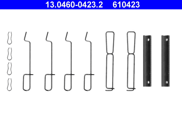 13.0460-0423.2 ATE Комплектующие, колодки дискового тормоза (фото 1)