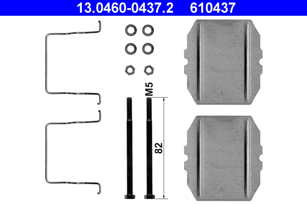 13.0460-0437.2 ATE Комплектующие, колодки дискового тормоза (фото 1)