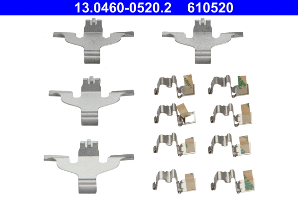 13.0460-0520.2 ATE Комплектующие, колодки дискового тормоза (фото 2)