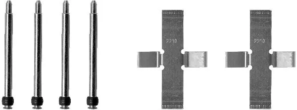 K0008 BEHR/HELLA/PAGID Комплектующие, колодки дискового тормоза (фото 1)