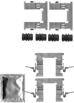 K0390 BEHR/HELLA/PAGID Комплектующие, колодки дискового тормоза (фото 1)