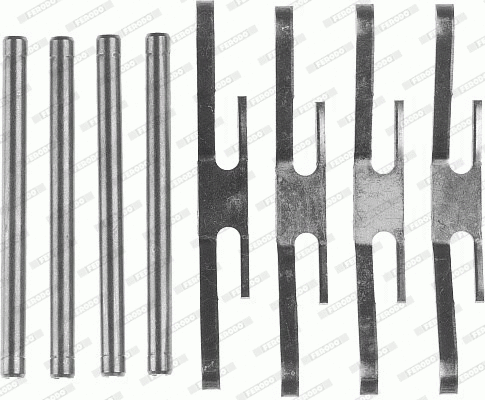 FBA468 FERODO Комплектующие, колодки дискового тормоза (фото 1)