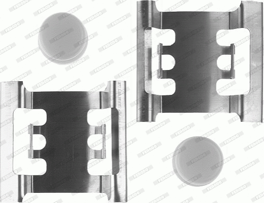 FBA514 FERODO Комплектующие, колодки дискового тормоза (фото 1)