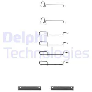 LX0080 DELPHI Комплектующие, колодки дискового тормоза (фото 1)