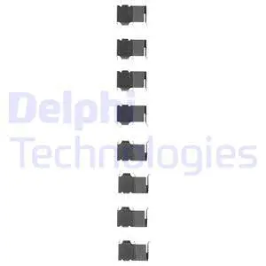 LX0126 DELPHI Комплектующие, колодки дискового тормоза (фото 1)