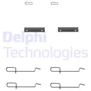 LX0142 DELPHI Комплектующие, колодки дискового тормоза (фото 1)