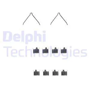 LX0229 DELPHI Комплектующие, колодки дискового тормоза (фото 1)
