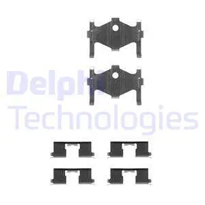 LX0240 DELPHI Комплектующие, колодки дискового тормоза (фото 1)