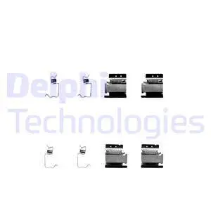 LX0313 DELPHI Комплектующие, колодки дискового тормоза (фото 1)