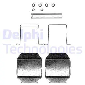 LX0338 DELPHI Комплектующие, колодки дискового тормоза (фото 1)