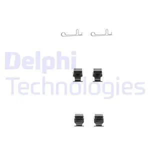 LX0378 DELPHI Комплектующие, колодки дискового тормоза (фото 1)
