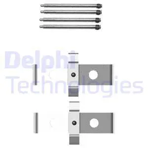 LX0408 DELPHI Комплектующие, колодки дискового тормоза (фото 1)