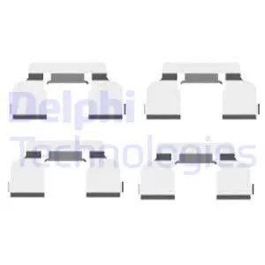 LX0410 DELPHI Комплектующие, колодки дискового тормоза (фото 1)