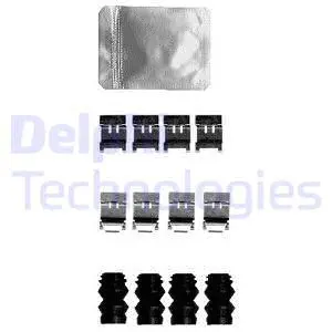 LX0593 DELPHI Комплектующие, колодки дискового тормоза (фото 1)