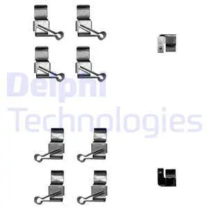 LX0611 DELPHI Комплектующие, колодки дискового тормоза (фото 1)