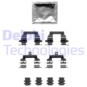 LX0678 DELPHI Комплектующие, колодки дискового тормоза (фото 1)