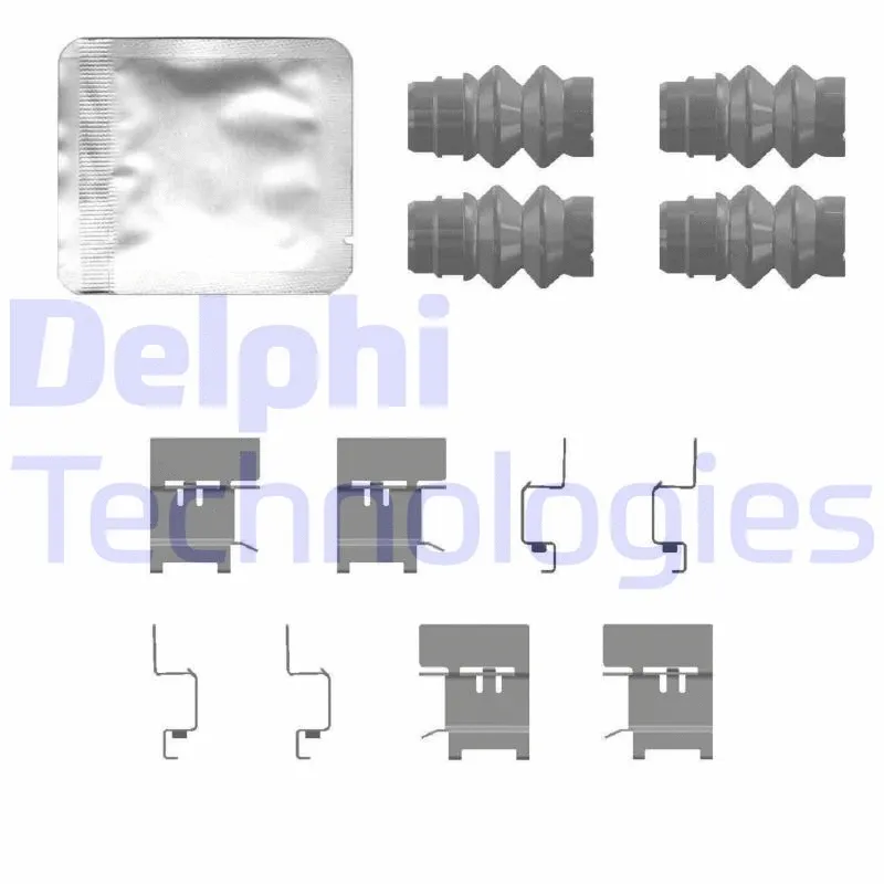 LX0768 DELPHI Комплектующие, колодки дискового тормоза (фото 1)