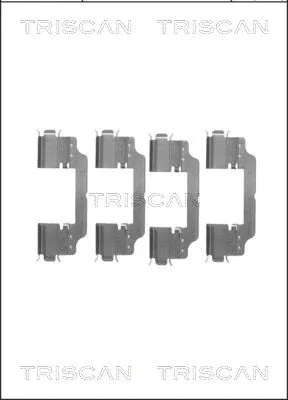 8105 101647 TRISCAN Комплектующие, колодки дискового тормоза (фото 1)