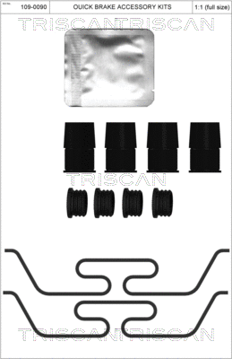 8105 101678 TRISCAN Комплектующие, колодки дискового тормоза (фото 1)