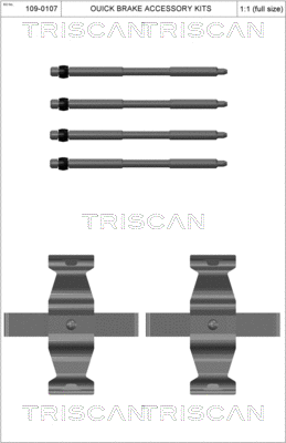 8105 111638 TRISCAN Комплектующие, колодки дискового тормоза (фото 1)