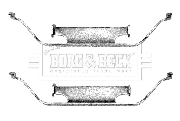 BBK1011 BORG & BECK Комплектующие, колодки дискового тормоза (фото 1)