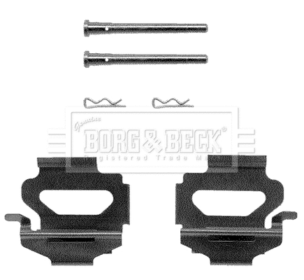 BBK1032 BORG & BECK Комплектующие, колодки дискового тормоза (фото 1)