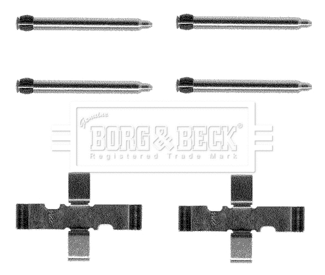 BBK1033 BORG & BECK Комплектующие, колодки дискового тормоза (фото 1)