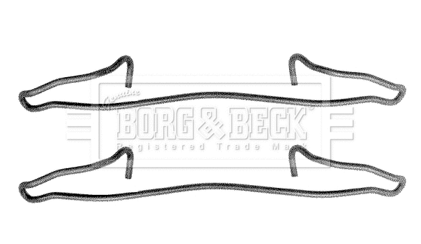 BBK1038 BORG & BECK Комплектующие, колодки дискового тормоза (фото 1)