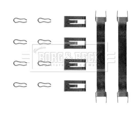 BBK1048 BORG & BECK Комплектующие, колодки дискового тормоза (фото 1)