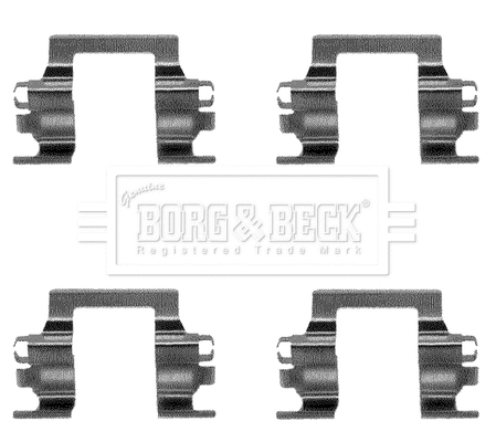 BBK1066 BORG & BECK Комплектующие, колодки дискового тормоза (фото 1)