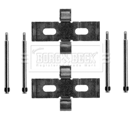 BBK1085 BORG & BECK Комплектующие, колодки дискового тормоза (фото 1)