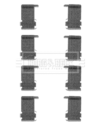 BBK1092 BORG & BECK Комплектующие, колодки дискового тормоза (фото 1)