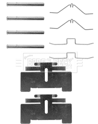 BBK1093 BORG & BECK Комплектующие, колодки дискового тормоза (фото 1)