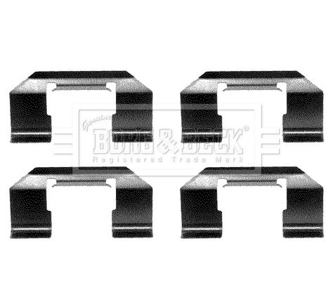 BBK1109 BORG & BECK Комплектующие, колодки дискового тормоза (фото 1)