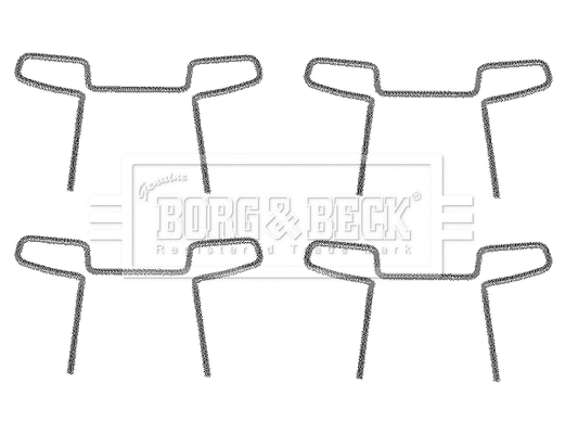 BBK1113 BORG & BECK Комплектующие, колодки дискового тормоза (фото 1)