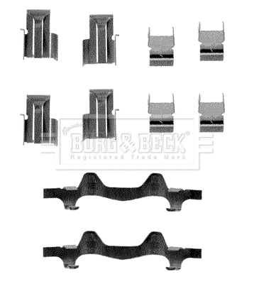 BBK1160 BORG & BECK Комплектующие, колодки дискового тормоза (фото 1)
