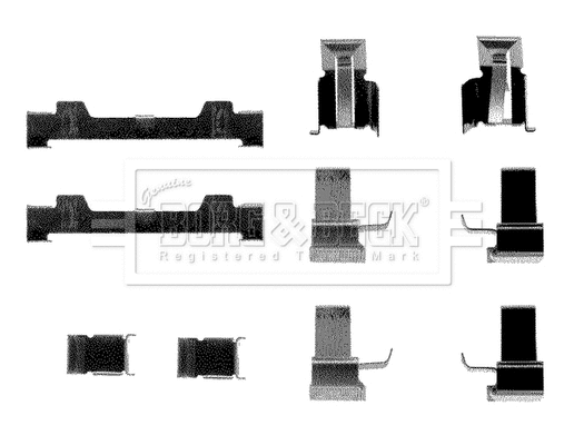 BBK1166 BORG & BECK Комплектующие, колодки дискового тормоза (фото 1)