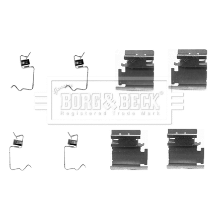 BBK1204 BORG & BECK Комплектующие, колодки дискового тормоза (фото 1)