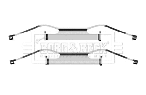BBK1280 BORG & BECK Комплектующие, колодки дискового тормоза (фото 1)