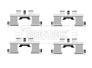 BBK1372 BORG & BECK Комплектующие, колодки дискового тормоза (фото 1)