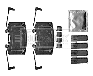 BBK1413 BORG & BECK Комплектующие, колодки дискового тормоза (фото 1)