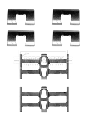 BBK1490 BORG & BECK Комплектующие, колодки дискового тормоза (фото 1)