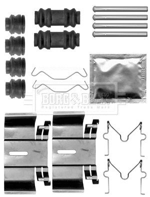 BBK1516 BORG & BECK Комплектующие, колодки дискового тормоза (фото 1)